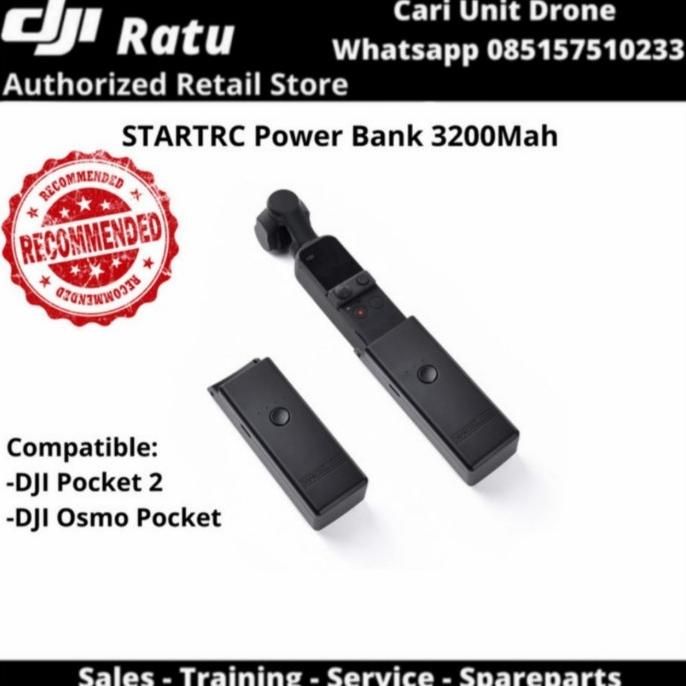 [ Promo ] Dji Osmo Pocket 2 Charger Baterai 3200Mah Power Bank Startrc Original - Drone Kamera Dan A