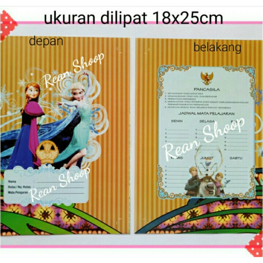 Frozen Sampul coklat buku tulis mata pelajaran anak sekolah karakter frozen elsa ana
