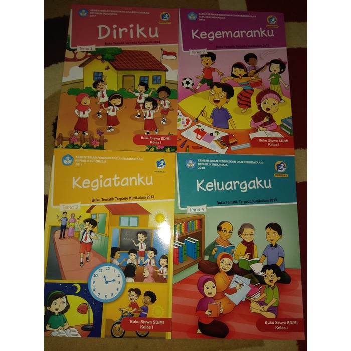 

❤BISA COD❤ Paket Buku Tematik SD/MI Kelas 1 SD Tema 1 Sampai Tema 4 Revisi 2017