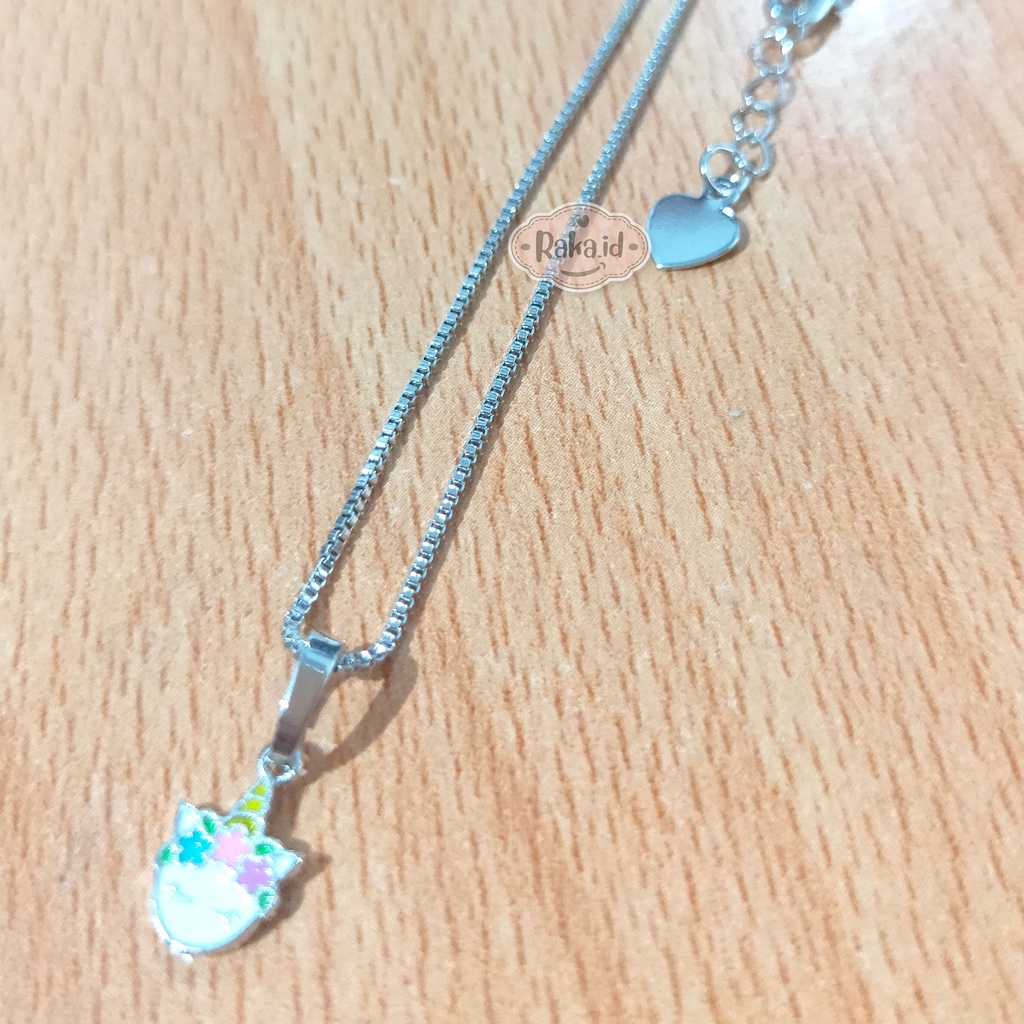 Kalung Anak Rantai Italy Unicorn Bunga Perhiasan Cantik Anak Lapis Emas 18k 774