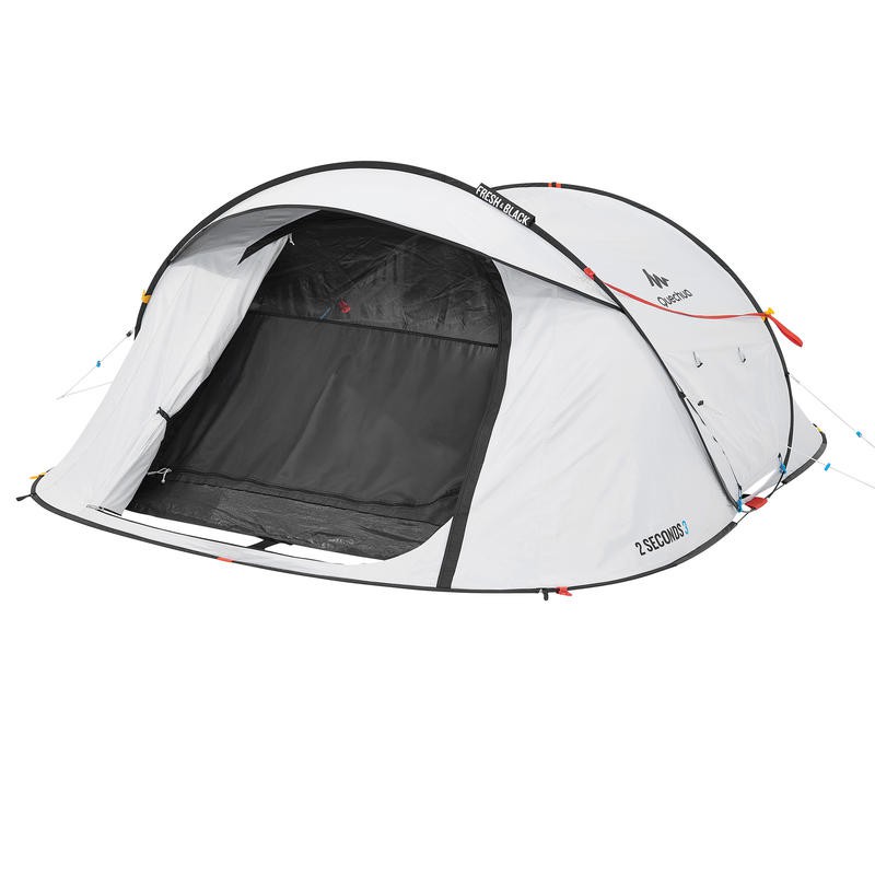 QUECHUA 2 Second 3 Fresh&amp;Black Tenda Tent Camping Untuk 3 Orang