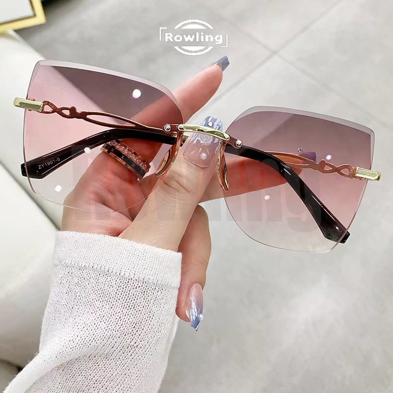 Rowling(ka-271)Sunglasses  Kacamata Hitam Kotak No frame Women Sunglasses Titanium New Arrival Import Kacamata Fashion