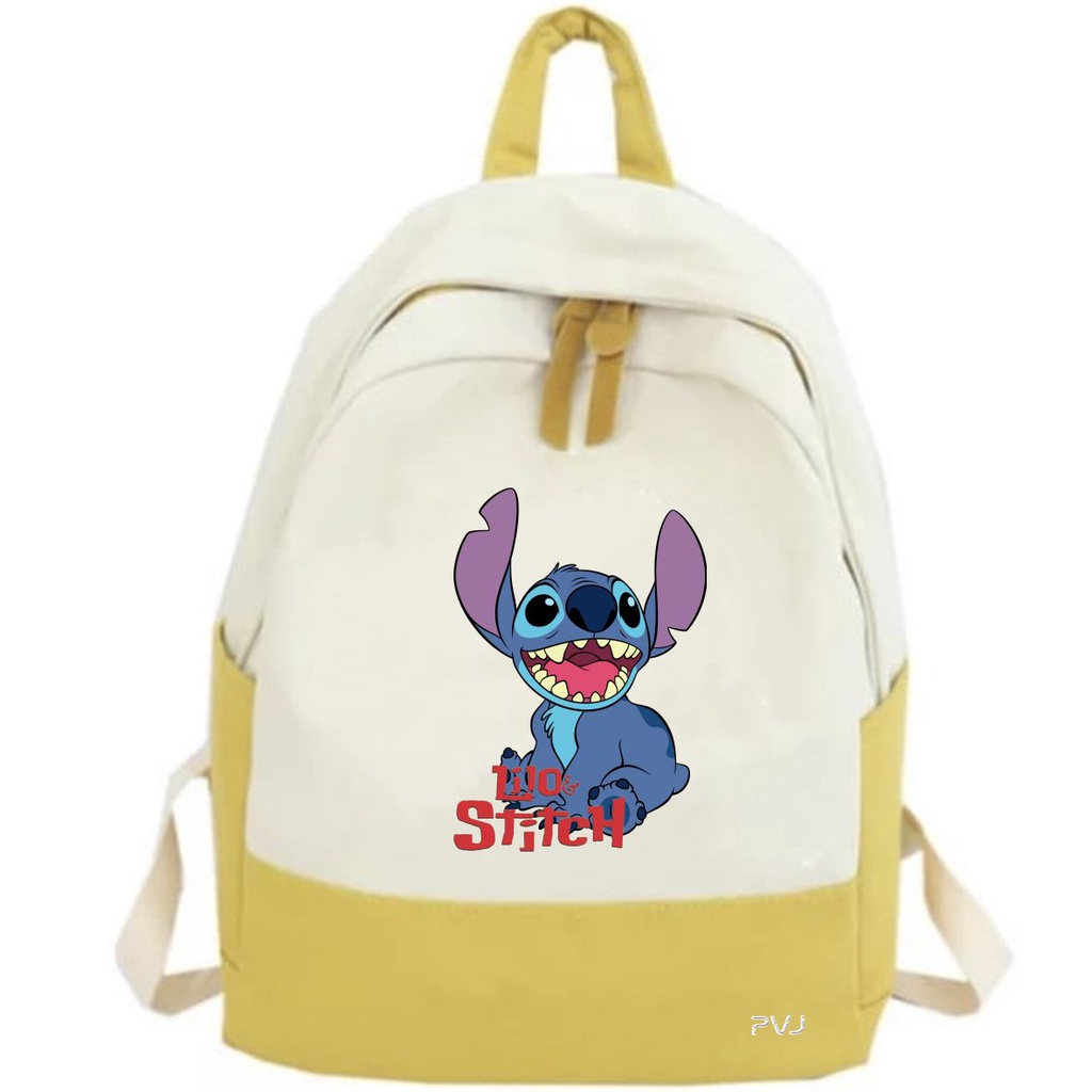 PVJ Tas Ransel Anak Sekolah Motif Lilo And Stitch Unisex Kids Backpack School