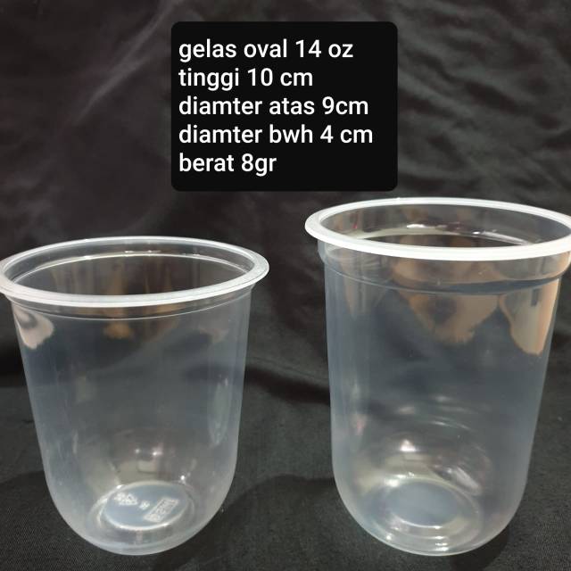 Gelas Plastik Oval 14 Oz Isi 50 Pcs Gelas Plastik Oval 14oz Shopee Indonesia 5511