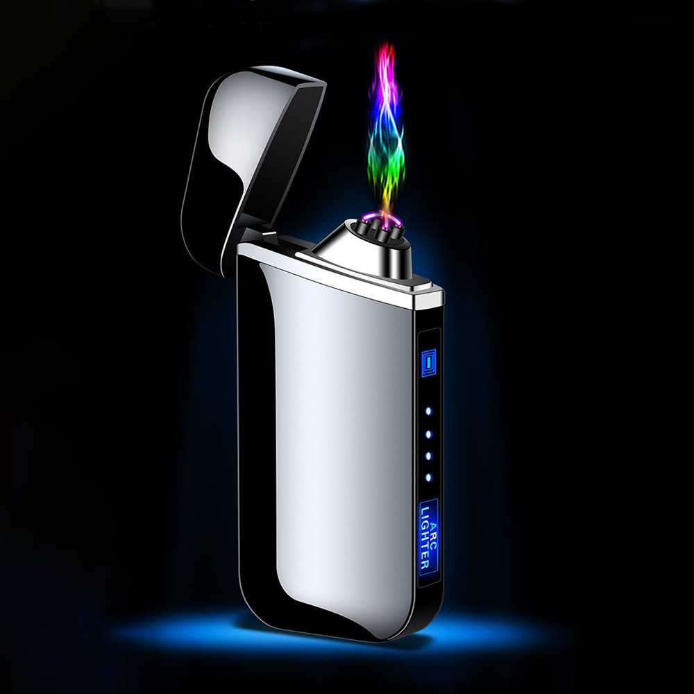 Firetric Korek Api Elektrik Plasma Pulse Arc Lighter LED - JL319-Hitam Metallic