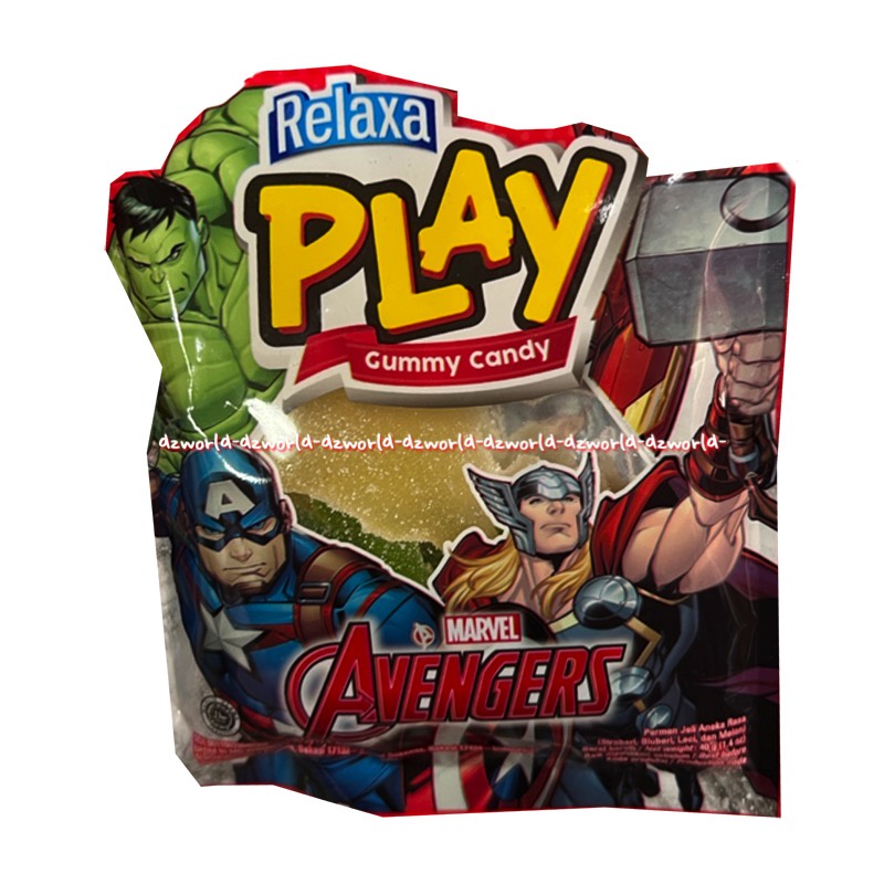 Relaxa Play Gummy Candy Permen Jelly Aneka Rasa Super Herro  Avenger Captain America 40gr