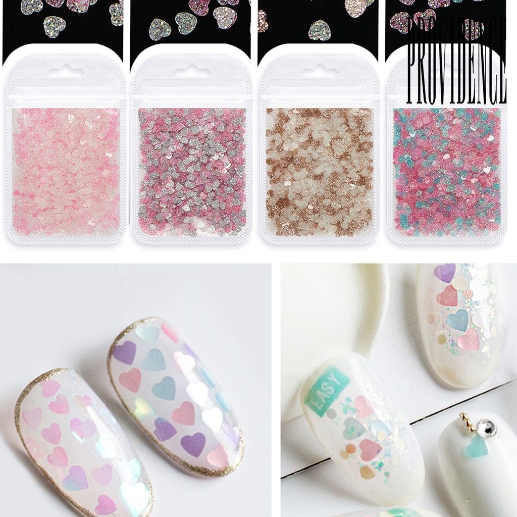 1 Kantong Payet Kuku Bentuk Hati Tahan Pudar Untuk Dekorasi Hadiah Ulang Tahun