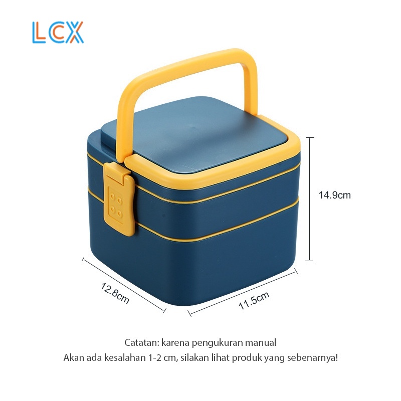 LCX Kotak Bekal 1300ML Premium Royal Lunchbox  Kotak Makan Portabel 2 Susun VS-64