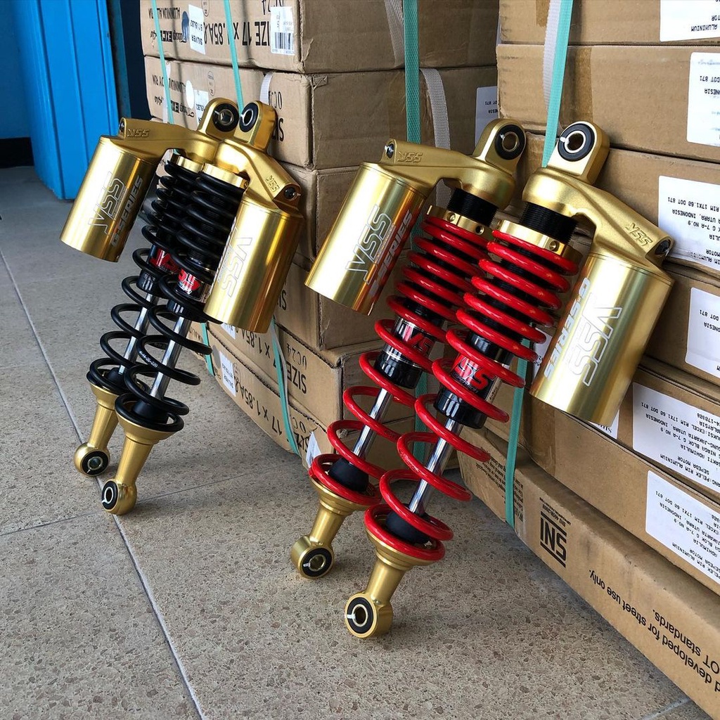 READY SHOCK YSS GOLD SERIES 340 MM MERAH DAN HITAM ORIGINAL