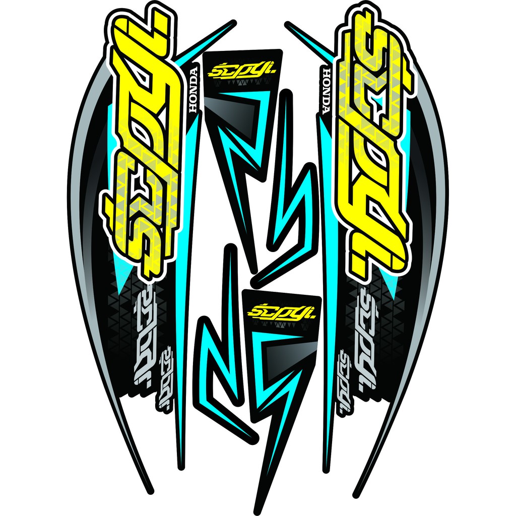 Raffasya Stiker STRIPING VARIASI SCOOPY OLD SCOOPY LAMA KARBU