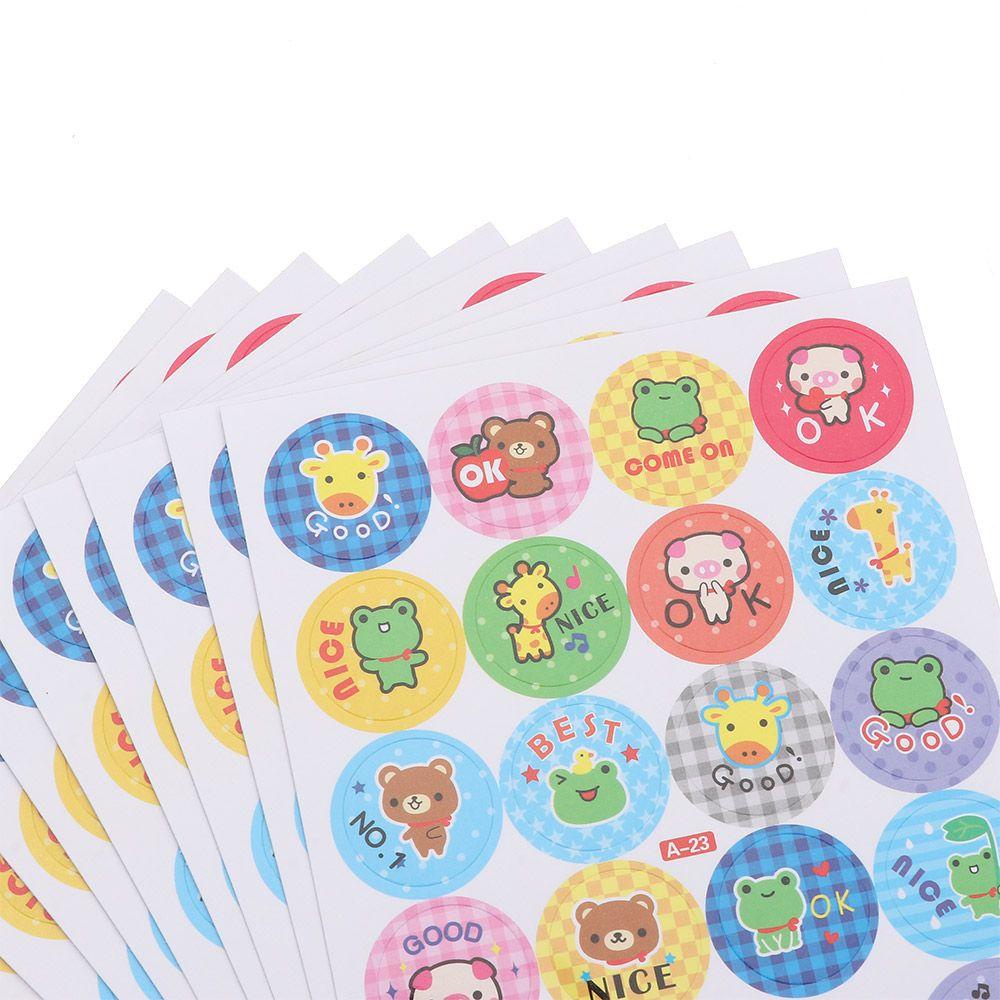 R-flower 240pcs Reward Stiker Kartun Penghargaan Klasik Mainan Perlengkapan Sekolah Label Puji