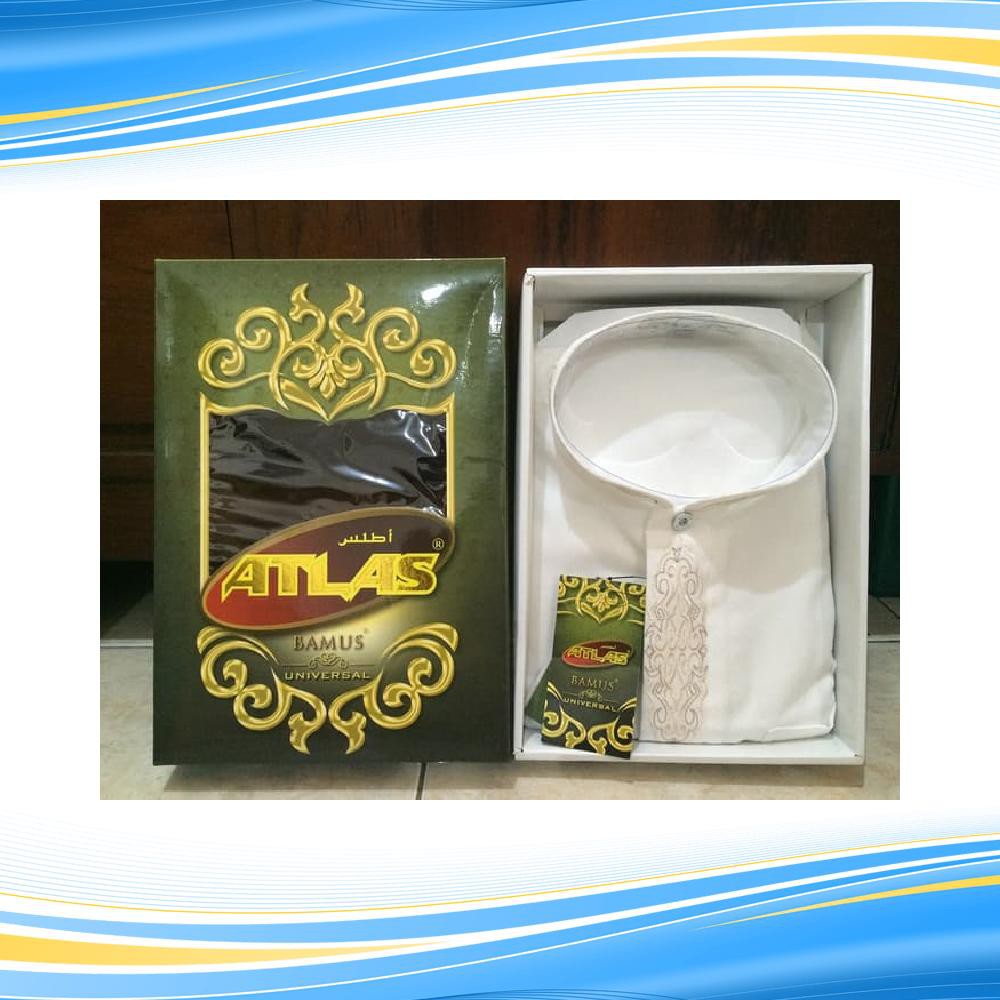 Baju Koko Atlas Bamus Universal Warna Putih Ukuran M Best Quality