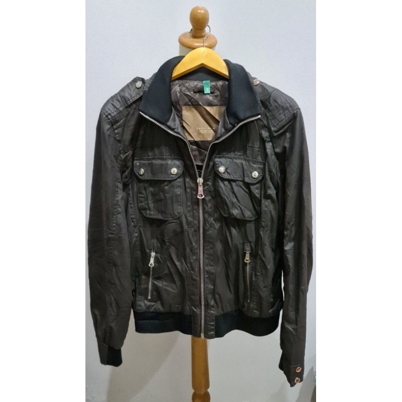 jaket Preloved zara man abu tua
