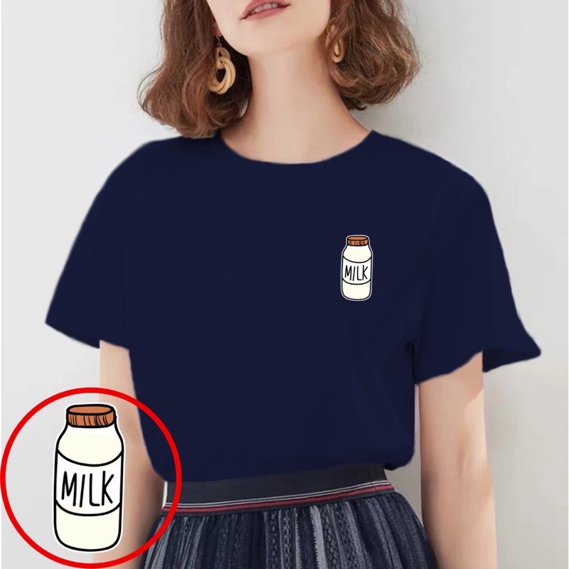 KAOS TUMBLR TEE MILK || KAOS KATUN WANITA GEMOI LENGAN PENDEK