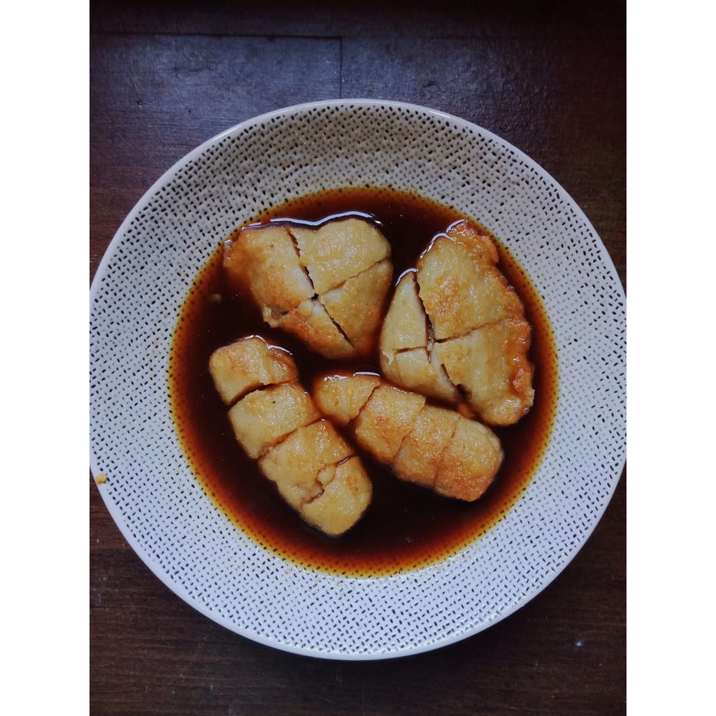 

pempek palembang/pempek ikan/pempek kapal selam kecil isi 10 pcs + cuko kental 250ml