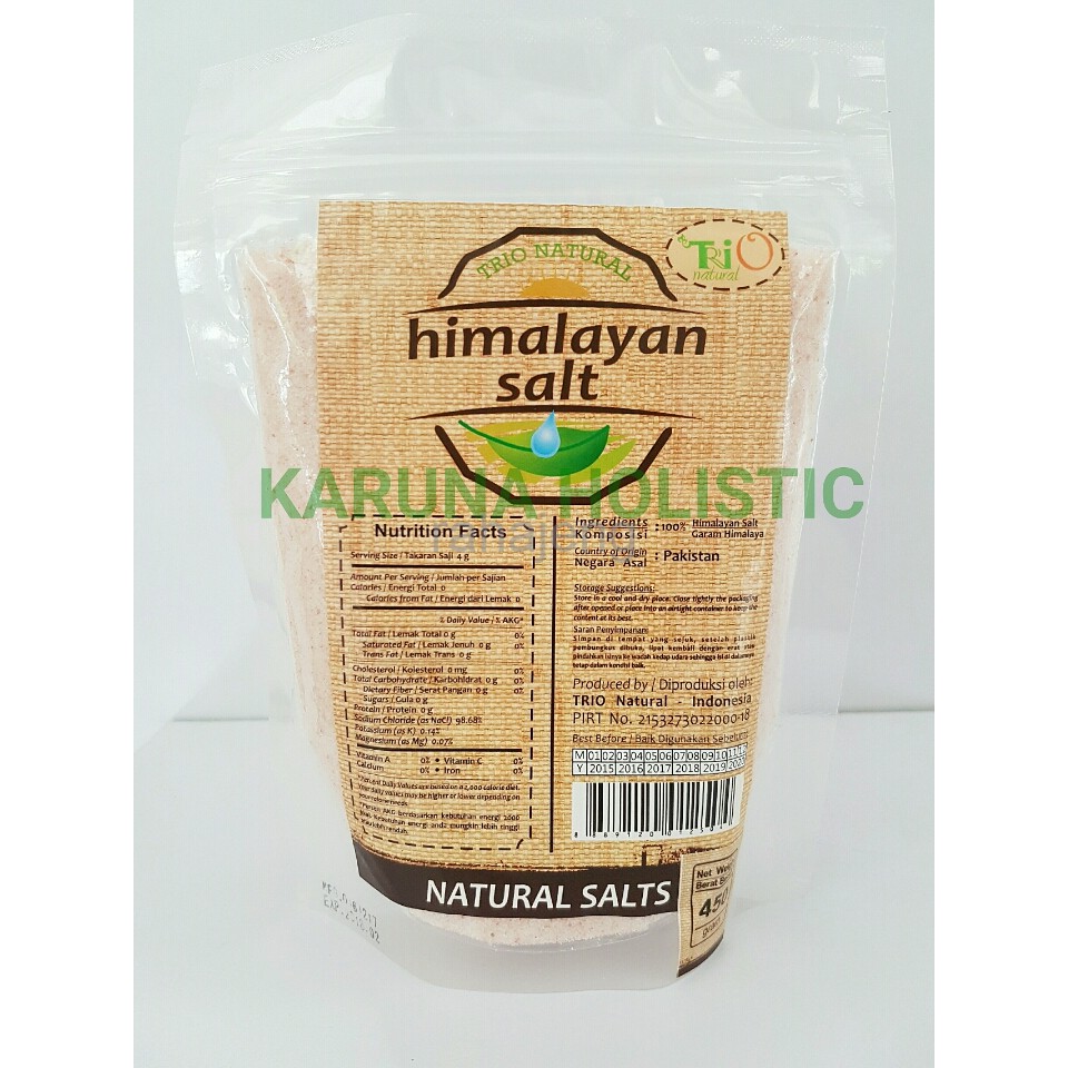

Trio Natural Himalayan Salt 450gram | Garam Himalaya