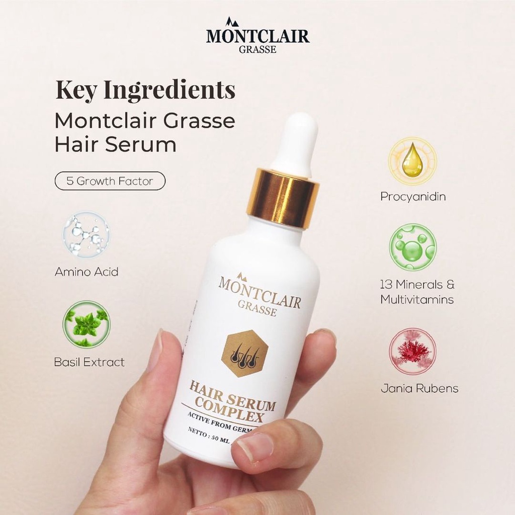 ORIGINAL/Montclair Hair Serum/Penumbuh Rambut Bergaransi-1