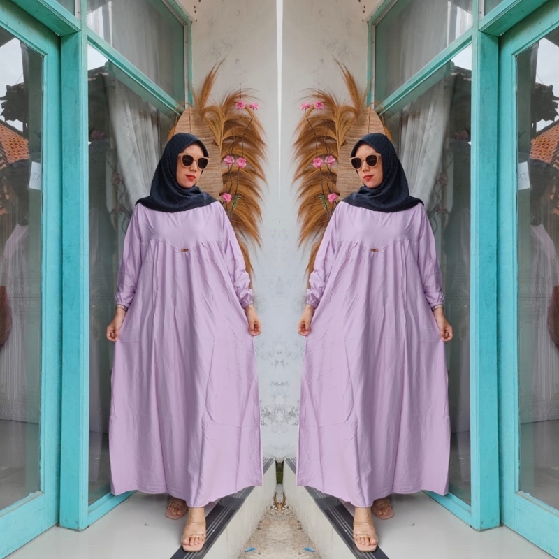 BISA COD || Gamis D’LIA Rayon Twill Free Scrunchie