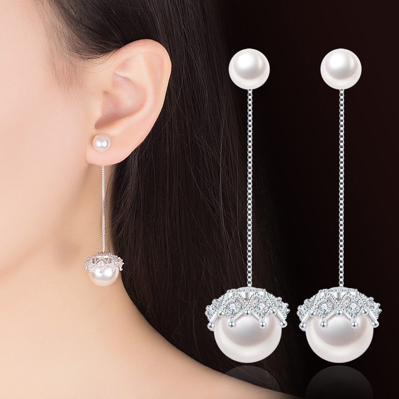 Anting Perak 925 Wanita Renda Perhiasan Fashion EH00036