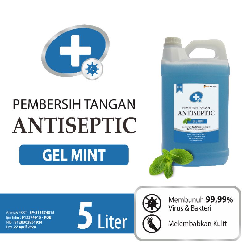 Handsanitizer antiseptic  GEL jerigen 5 liter aneka aroma