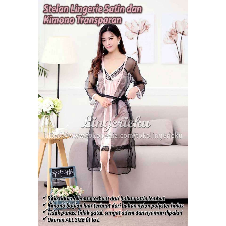 Harga Promo!! baju tidur wanita seksi ala korea lingerie kimono 