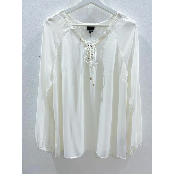 Worthington lace up blouse