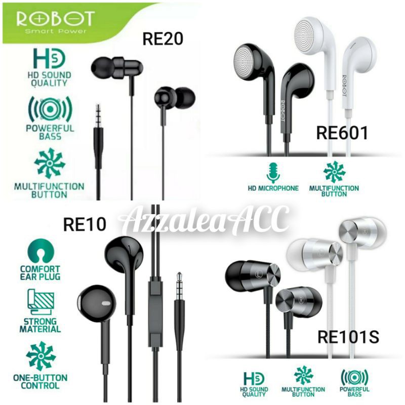 Earphone / Headset Robot RE601 RE10 RE101S RE20 Original