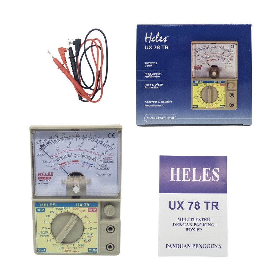 Multitester Heles UX78TR Multimeter Analog UX 78 TR Tester UX-78TR