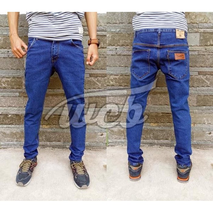 CELANA JEANS PRIA SLIM FIT BIOBLITZ KEREN / BIRU MUDA