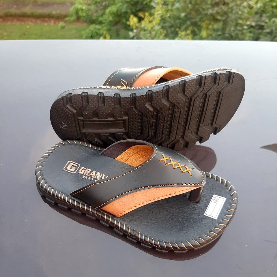 VINANDOZ SDLD12 Sepatu Sandal Pria Laki Laki kulit PU