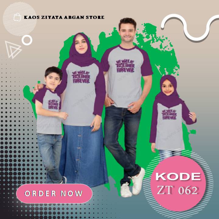 BAJU COUPLE KELUARGA ZIYATA ZT062 BAJU COUPLE KONDANGAN KELUARGA KAOS COUPLE FAMILY 2 ANAK