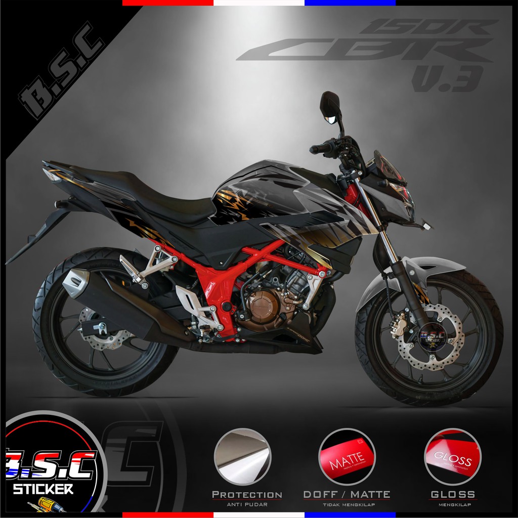 Decal FULL BODY Sticker CB 150R / CB150R / NEW 2018 CB 150R V.3 Motif Crash Gold