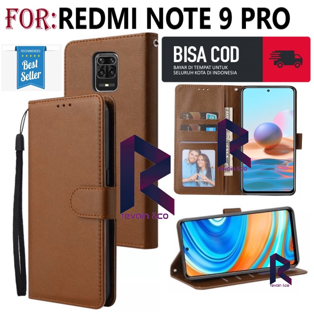 FLIP COVER XIAOMI REDMI NOTE 9 PRO FLIP WALLET LEATHER KULIT PREMIUM SARUNG BUKA TUTUP KESING HP FLIP CASE XIAOMI REDMI NOTE 9 PRO