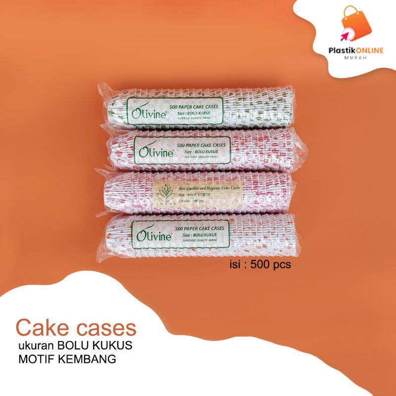 

Cake cases Lotus Bolu kukus motif kembang | Cup cake | Baking