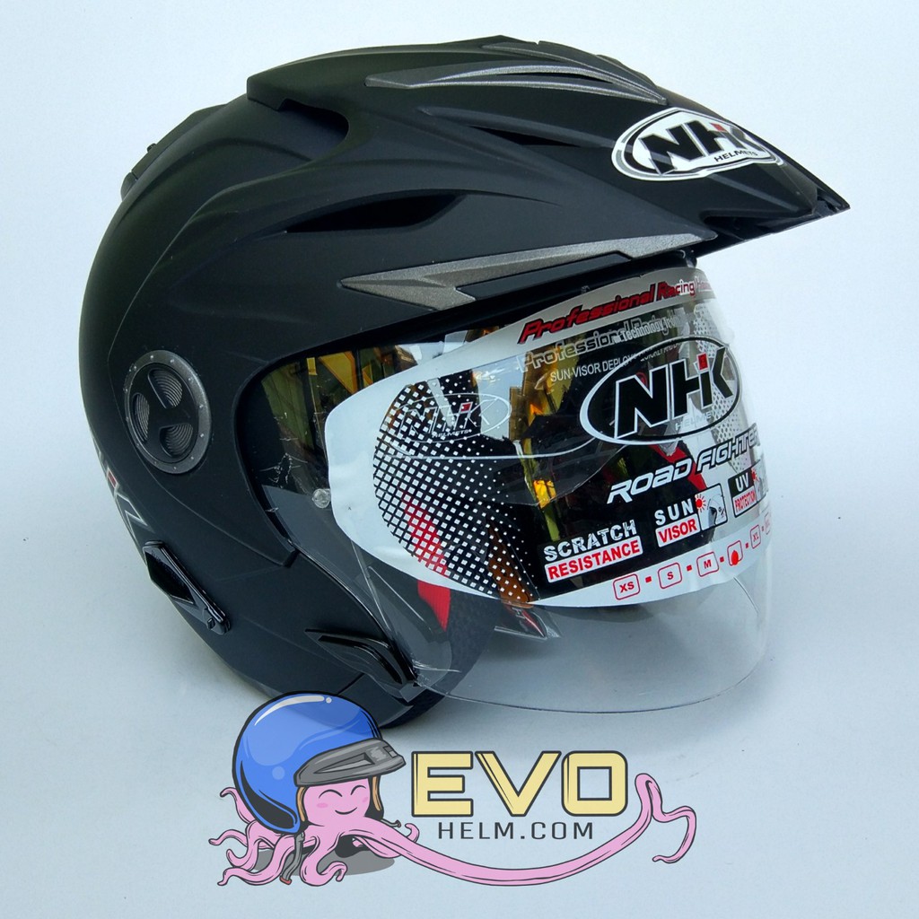 NHK AVIATOR_SOLID BLACK DOFF (DOUBEL VISOR)