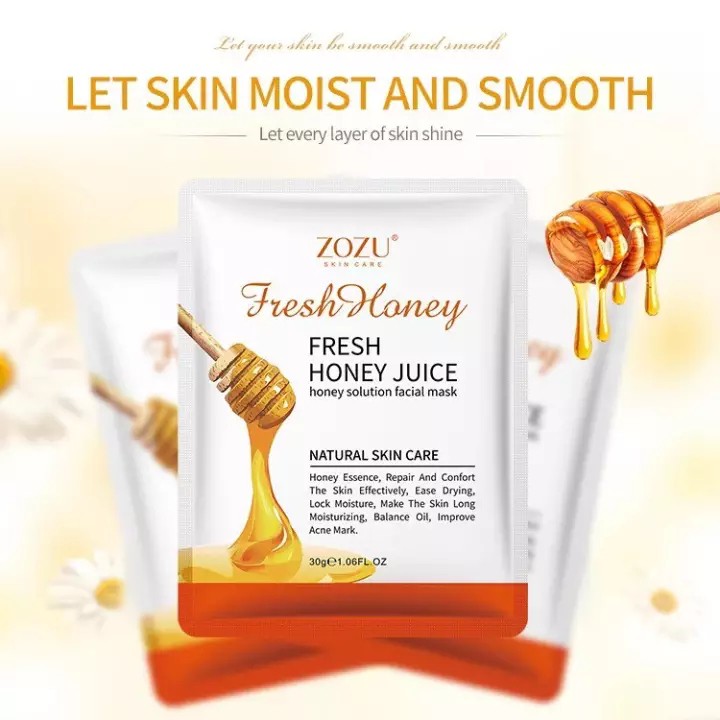 ZOZU Mask Sheet Honey Aloe Vera GIRLSNEED77 MASKER WAJAH ZOZU