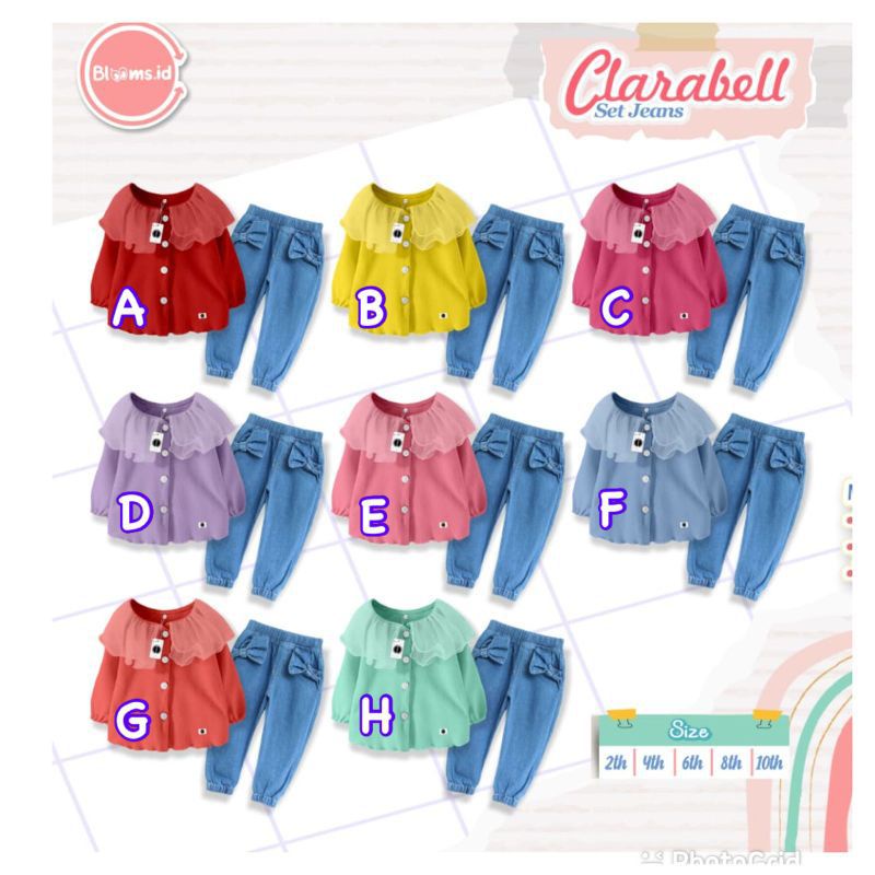 Clarabell Set Jeans By Blooms Id