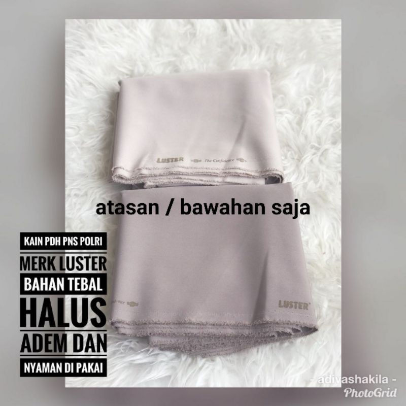 KAIN PDH PNS POLRI ATASAN / BAWAHAN SAJA MEREK LUSTER