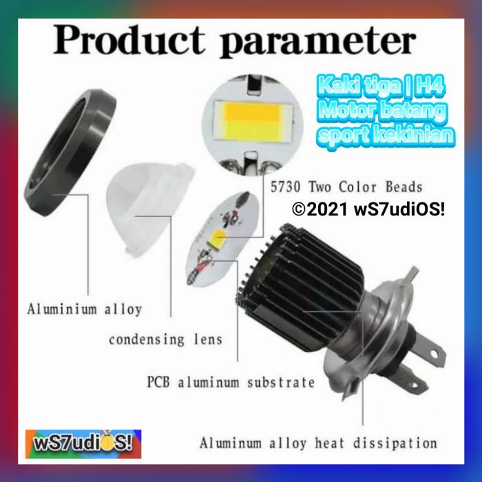 Lampu Utama Thunder Vespa Headlamp SUZUKI Thunder LED RTD S2 Kaki 2