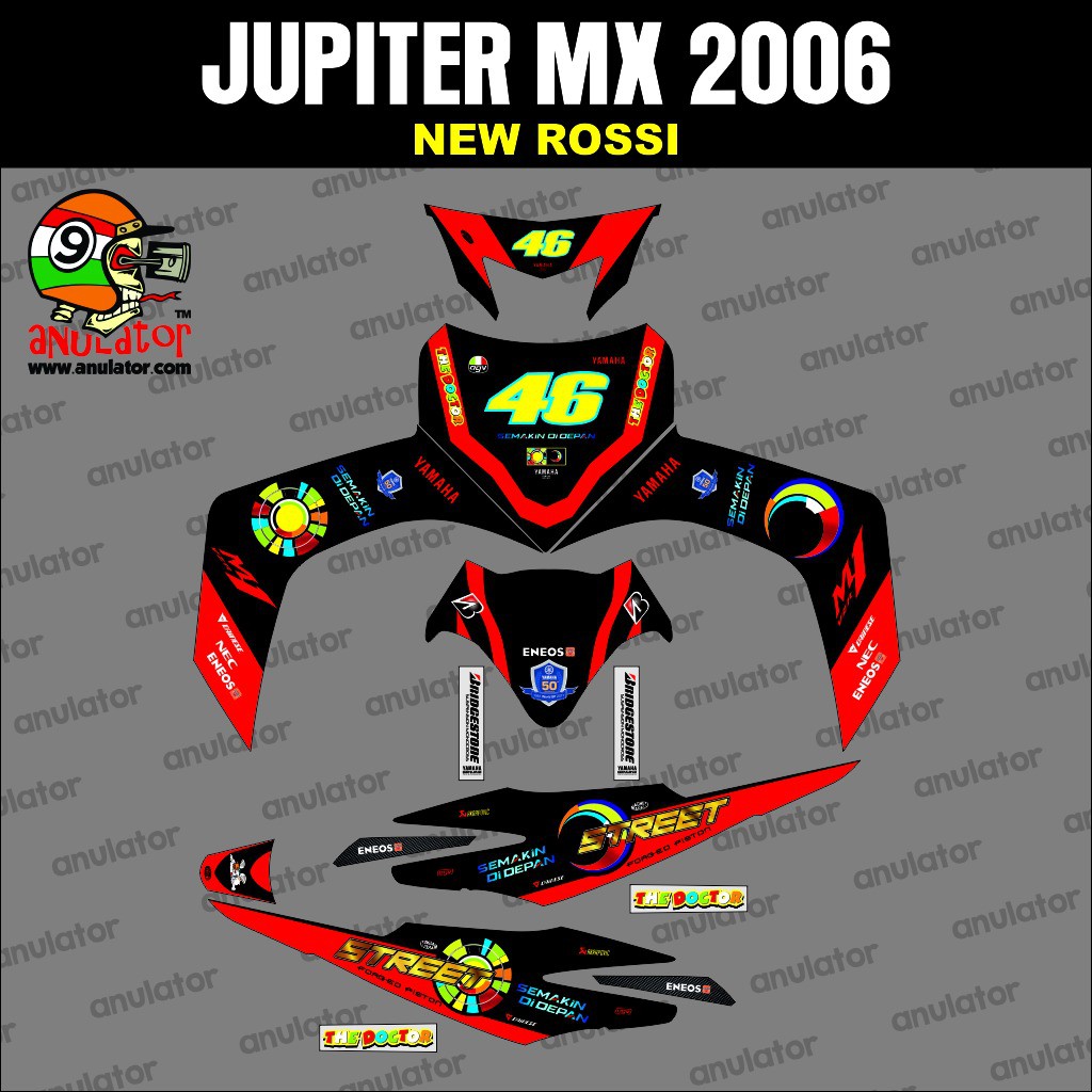 Sticker Striping Motor Stiker Yamaha Jupiter Mx 2006 New Rossi