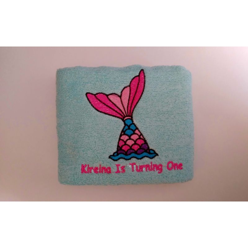 Handuk Terrypalmer 50x100 bordir gambar tulisan