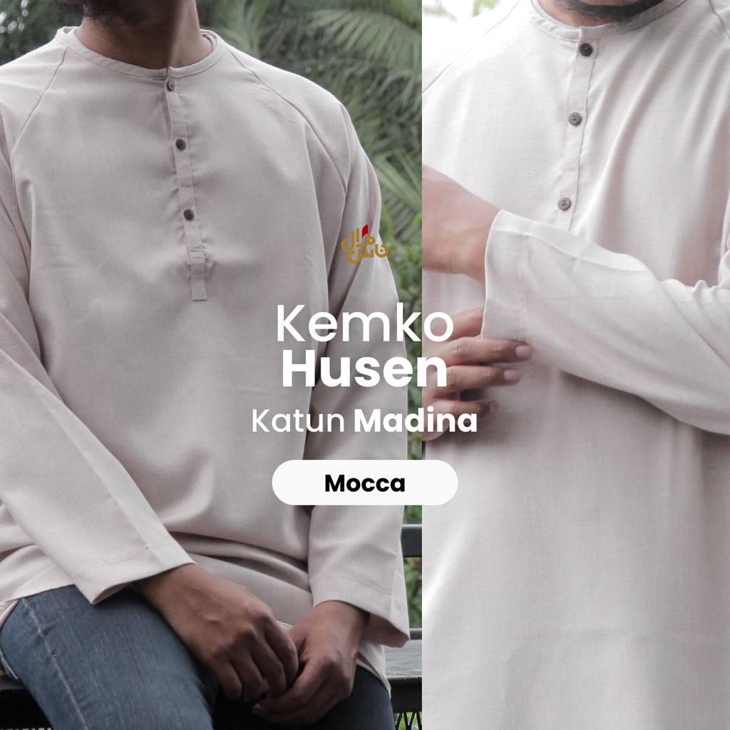 Kurta Kemko Kemeja Koko Pria Dewasa Husen Gratis Peci Rajut