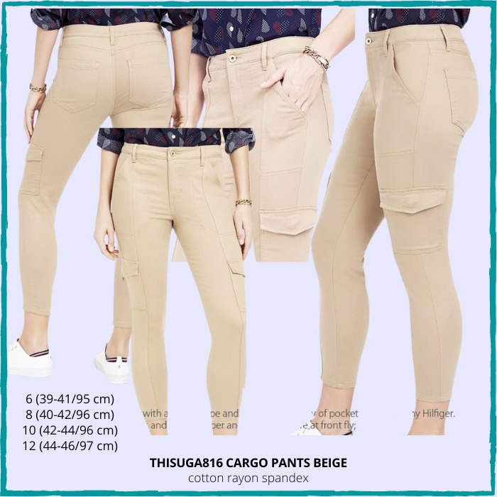 Celana Cargo Branded Wanita - ISUGA 816 CARGO PANTS BEIGE