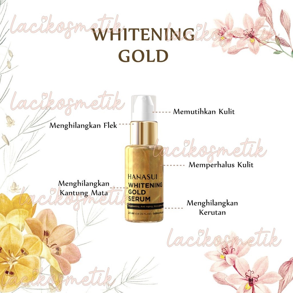✨LACIKOSME✨ Hanasui Jaya Mandiri Serum whitening Gold BPOM / serum emas collagen