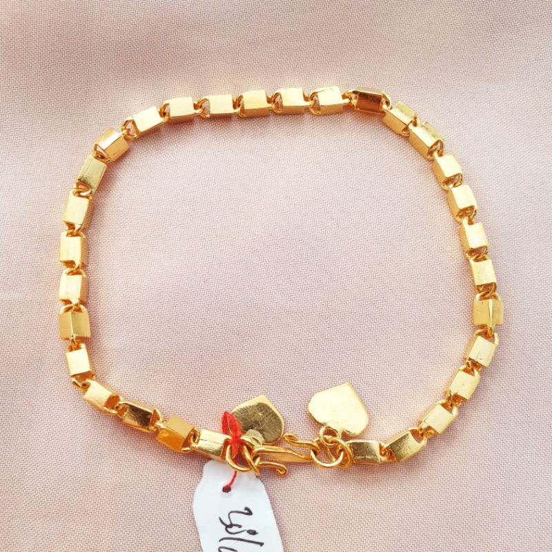 Gelang tangan dewasa balok emas asli kadar 300