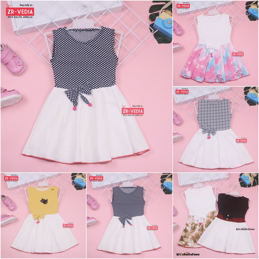 Dress Angel uk 3-4 Tahun / Dres Anak Perempuan Cewek Baju Motif Murah Casual Pesta Yukensi Adem kiosbalitaaprilia