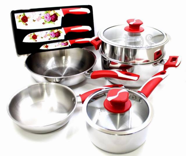 SUPRA PANCI SET 10 PCS Cookware Set Alat Masak 10 pcs Impact (I Love Indonesia)