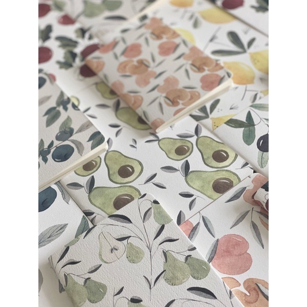 

Jual Notebook A5 / Peach Pattern / Hand Illustrated Journal Promo