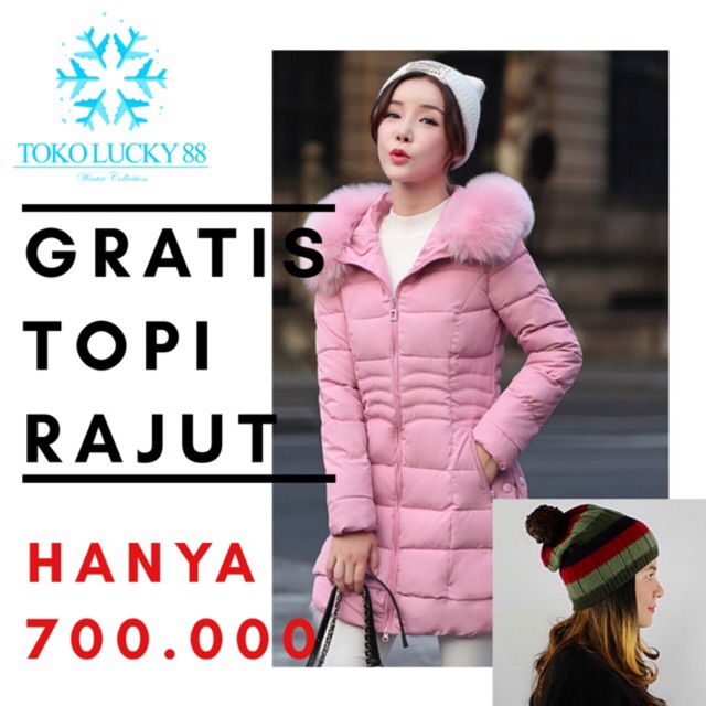 IMPORT MOLLAD Coat Parka Midi Jaket Coat Parka Lapis Bulu Winter Musim Dingin Coat Parka Midi