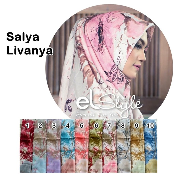 Scarf Hijab SALYA LIVANYA by EL STYLE El Hijab / Kerudung Segiempat Pollywool